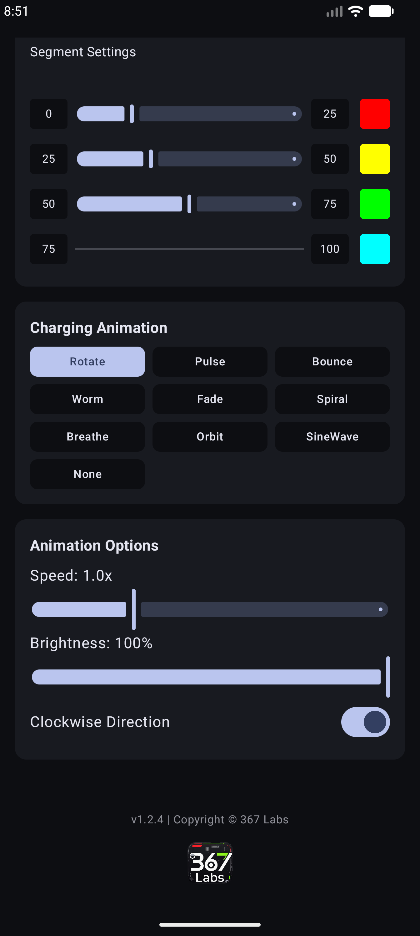 Battery Ring Settings - Bottom